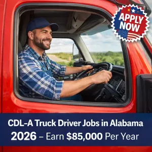 Truck Driver Jobs in Alabama 2026 – Earn $85,000 Per Year